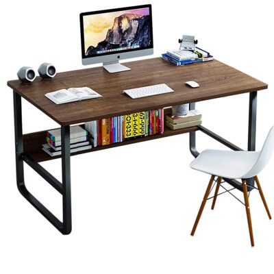 【SIDIS】U型鋼工作桌100*60(快速組裝/大空間/桌下書架/加厚板材)電腦桌/辦公桌/書桌