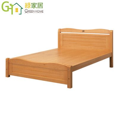 【綠家居】歐可 歐風5尺雙人實木床台(不含床墊)