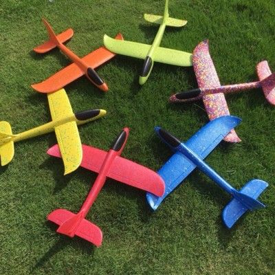 48cm 超大兒童手拋飛機玩具.超輕.親子互動滑翔機.epp泡沫迴旋飛機(顏色隨機出貨)
