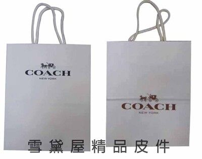 COACH 提袋國際正版長型皮夾小型包小手拿包紙提袋進口紙材質可摺疊收納展開為提袋-紙提袋