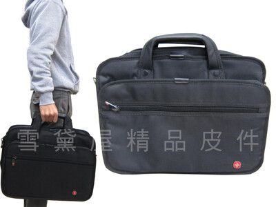 公事包超大容量二主袋+外袋共六層可放14吋電腦可固定行李箱拉桿手提肩斜背附長背帶