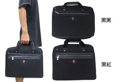 公事包中容量可A4資料夾主袋+外袋共五層手提肩背斜側防水尼龍布附長背帶