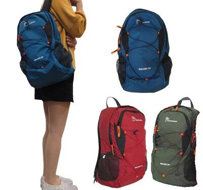 後背包中容量20L主袋+外袋共二層胸釦+安全哨水瓶外袋上學防水尼龍布