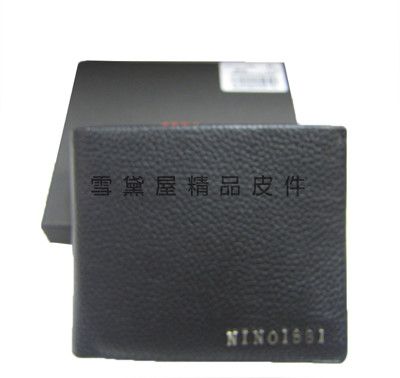 18NINO81 短夾專櫃男仕短夾100%進口牛皮標準型尺寸活動型證件夾附品牌禮盒