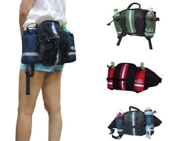 腰包中容量外雙水瓶袋台灣製造加強透氣背墊全齡適用輕巧高單數超輕量防水尼龍布運動騎單車均適