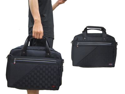 文件包中容量主袋+外袋共四層14吋電腦可A4資夾防水尼龍布