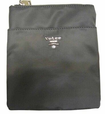 斜側包進口小型容量三層主袋可6吋手機扁包超輕量防水水晶布+皮革材質