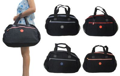 旅行袋小容量可A4資夾二層主袋+外袋共四層防水尼龍布提肩背斜側背固拉桿