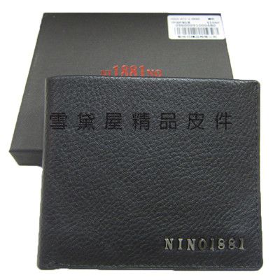 18NINO81 短夾專櫃男仕短夾100%進口牛皮標準尺寸簡易型設計附品牌禮盒