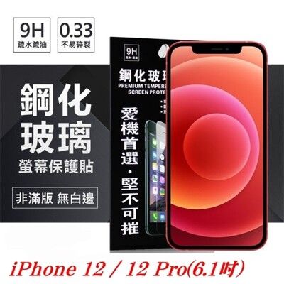 【愛瘋潮】Apple iPhone 12 / 12 Pro (6.1吋) 超強防爆鋼化玻璃保護貼 (