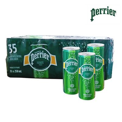 Perrier法國沛綠雅天然氣泡礦泉水(250mlx35罐/箱)