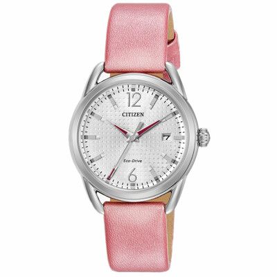 CITIZEN Eco-Drive 淑女雍容華貴光動能時尚優質腕錶-粉紅-FE6080-11A