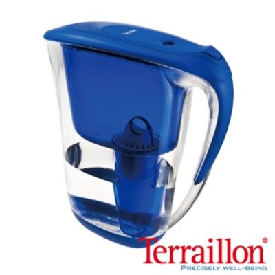 【Terraillon】芙蘿堤濾水壺2.1L濾水壺-深海藍(附濾芯X1)