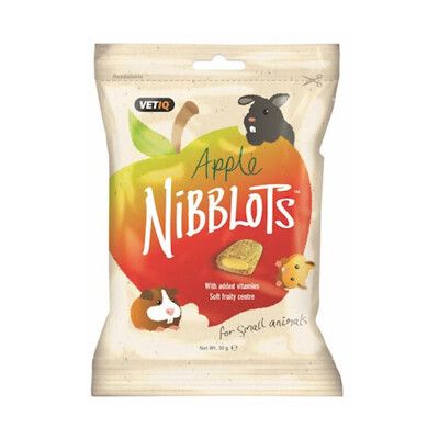 VETIQ 英國唯愛Q丨NIBBLOTS 小動物化毛餡餅 熱帶水果/蘋果/莓果/胡蘿蔔 小寵餡餅