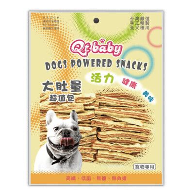 Qt baby 零食超值包丨犬用寵物肉乾系列丨鱈魚雞肉Q條丨380g