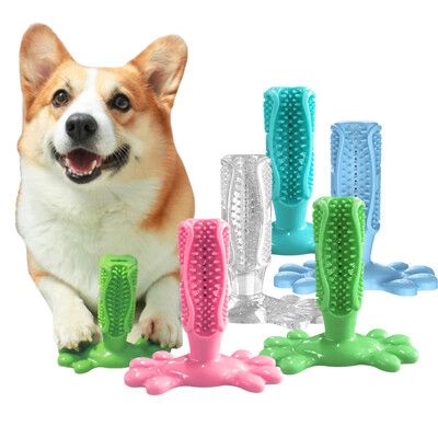 【崧寶館】Dog toothbrush 狗狗磨牙棒 寵物潔牙棒 磨牙棒 矽膠磨牙 寵物磨牙刷