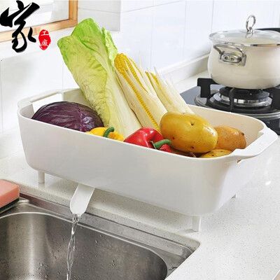 新一代多功能洗菜瀝水置物架 蔬果清洗 碗盤架