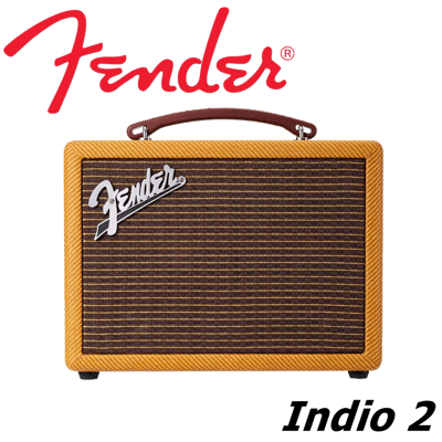 東京快遞耳機館 美國經典 Fender Indio 2藍牙喇叭 2022IFA最佳藍芽喇叭 黃色斜紋