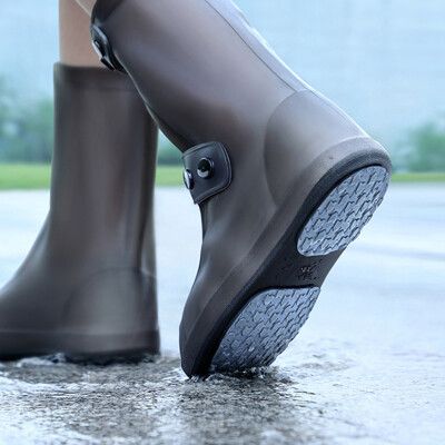 【JOEKI】矽膠雨鞋套 雨鞋套 鞋套 防水 防滑 雨靴 防雨鞋套 高筒雨鞋套 HW0077