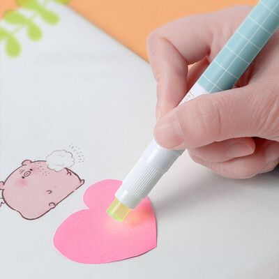 【JOEKI】筆狀口紅膠 馬卡龍色 固體膠 變色膠棒 筆膠 辦公用品 剪貼 DIY 【WJ0110】