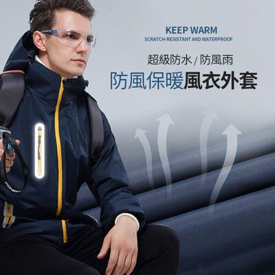 【JOEKI】防風保暖風衣外套 防風外套 風衣外套 內裡毛絨 【FS0061】
