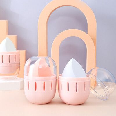 【JOEKI】美妝蛋收納盒 透明蓋 美妝蛋 化妝品收納 化妝用品收納【MZ0111】