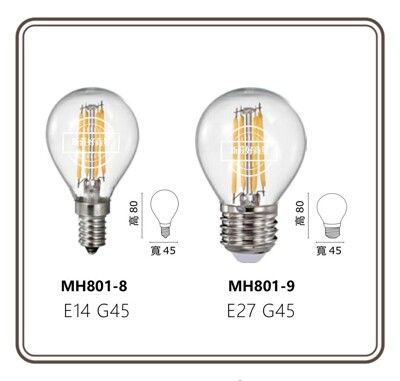 【好商量】MARCH LED 1W 4W 燈絲燈 含稅 E12/E17 水晶燈/蠟燭燈/美術燈