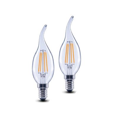 【好商量】OSRAM 歐司朗 LED 4.5W 拉尾型燈絲燈泡 E14 蠟燭燈 拉尾 (3000K)