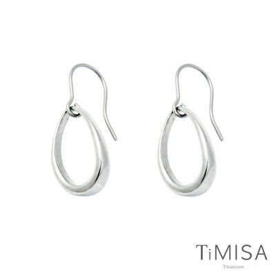 【TiMISA 純鈦飾品】心扉(S)純鈦耳環一對