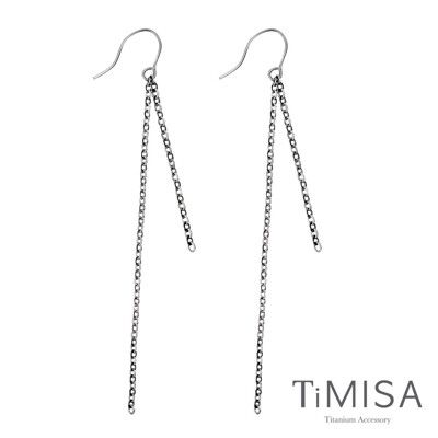 【TiMISA 純鈦飾品】一見傾心純鈦耳環一對