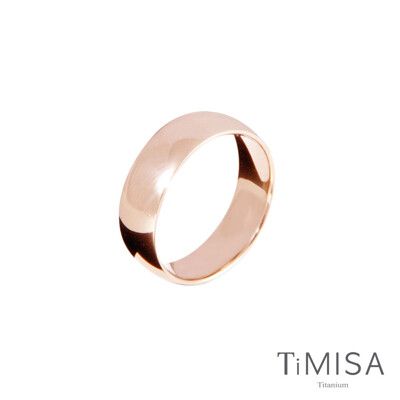 【TiMISA 純鈦飾品】純愛 純鈦戒指(玫瑰金)