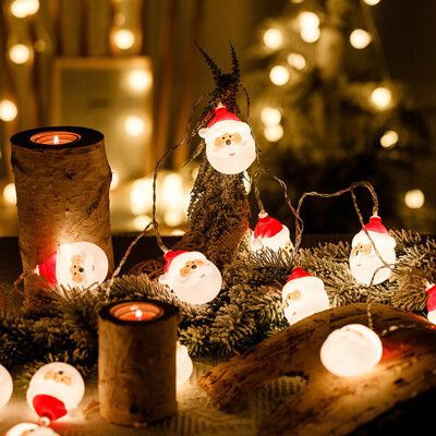 LED聖誕燈串 LED聖誕裝飾燈串 LED燈串 聖誕裝飾燈 燈串 LED裝飾燈 氛圍燈(電池款)