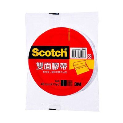 3M™ Scotch® 668 雙面膠帶 48mm*15yd