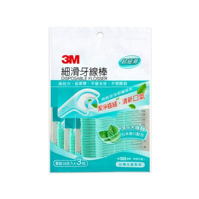 3M細滑牙線棒 薄荷木糖醇 ：散裝量販包114支(38*3包)