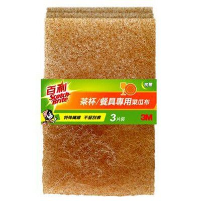 3M 茶杯/細緻餐具菜瓜布 大黃菜瓜布-3片裝 41YL-3M