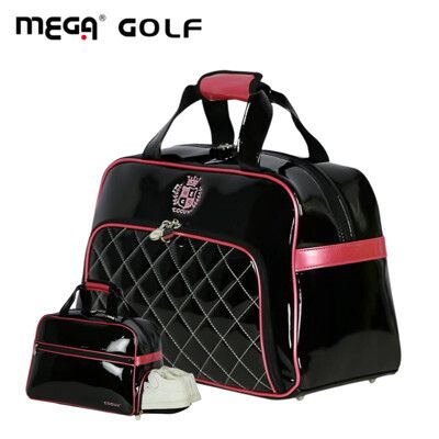 【MEGA GOLF】英國皇家格紋學院風衣物袋 #0275BK(鞋包男女衣物袋 高爾夫球衣物袋)