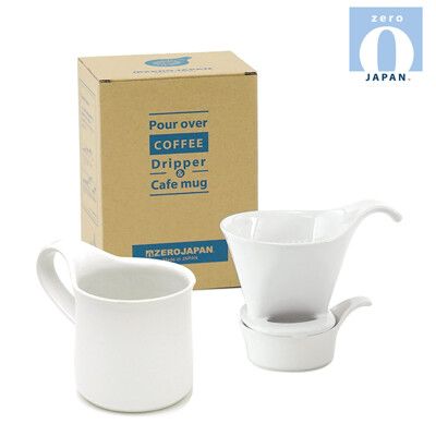 【ZERO JAPAN】造型馬克杯咖啡漏斗盤組(白色)
