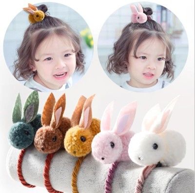 【抖音小兔子立體髮圈】韓國卡通女童寶寶紮頭小兔子兒童髮圈精緻髮繩 髮圈 髮束 髮飾 飾品