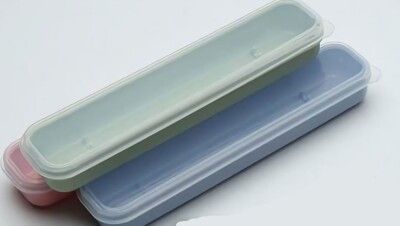 【大號筷匙餐具空盒】/吸管收納盒吸管收納/不銹鋼扁筷湯匙餐具收納盒/ 藍/綠/粉餐具盒 筷盒