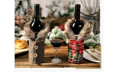 聖誕酒瓶套 聖誕節裝飾品 紅酒袋 禮品袋 酒瓶套 麋鹿 紅酒瓶套 聖誕裝飾品 紅酒禮物 聖誕禮物