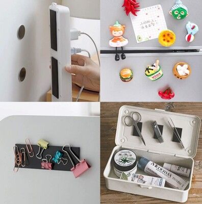 背膠磁力貼家用移門紙巾盒冰箱貼黑板教具磁性貼引磁片吸磁片