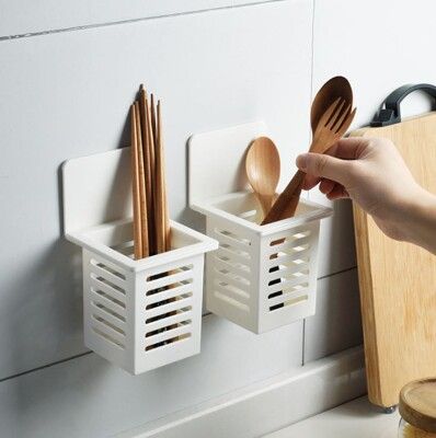 日系簡約免打孔瀝水筷子盒可刷洗廚房鏤空餐具收納盒抖音同款