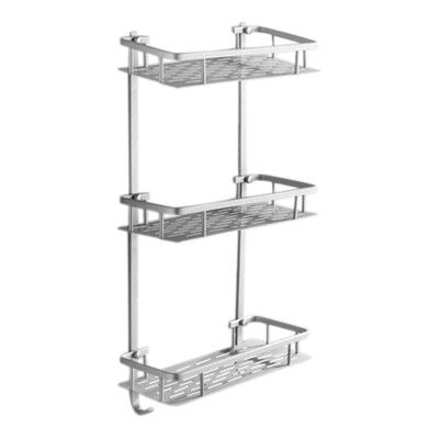 鋁長方置物架   三層 衛浴室太空鋁瀝水架 廚房調味料瓶罐收納架 免釘免鑽  不能超取