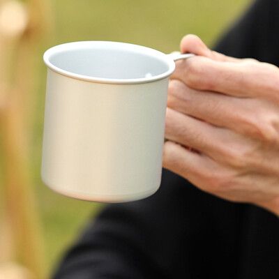【折疊水杯】銀色 露營野炊杯 鋁合金野營杯 馬克杯 茶杯 咖啡杯 可明火加熱