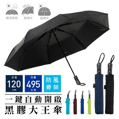 雙龍TDN 大王傘 超撥水降溫晴雨傘 自開黑膠傘 傘面132cm