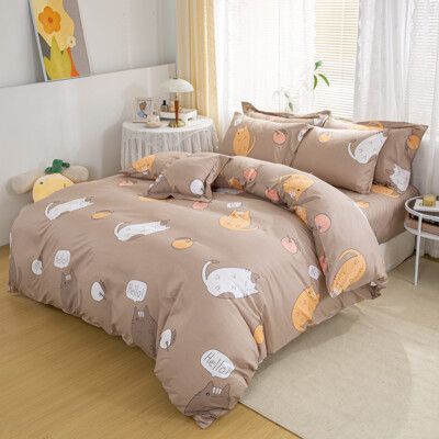 台灣製 舒柔棉 單人床包薄被套 三件組 內含枕套 現貨供應