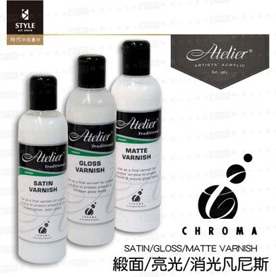 【時代中西畫材】澳洲Atelier 緞面/亮光/消光凡尼斯 250ml