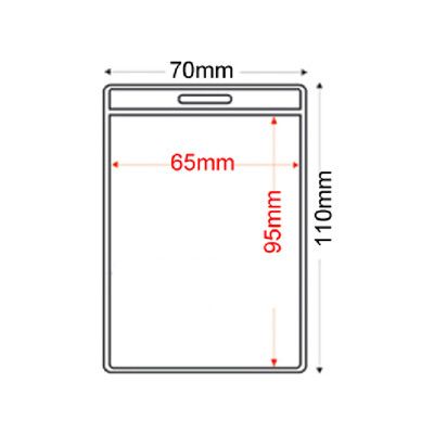 量販200組 TA-2550 直式(內尺寸65x95mm) 識別證加鍊條 名牌 工作證 活動 工作人