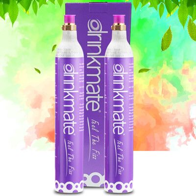 2瓶drinkmate氣泡水機專用食品級CO2填充氣瓶(425g/瓶)