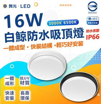 DanceLight 舞光 白鯨系列 LED 16W 吸頂燈 防水係數IP66 白光/黃光